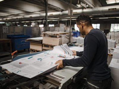 Falzmaschine plano Bogen - Falzmaschine bestücken